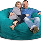 DANIELLA Sackura 6FT Suede Bean Bag Loveseat – Oversized Lounge Sofa Style | 63'' W