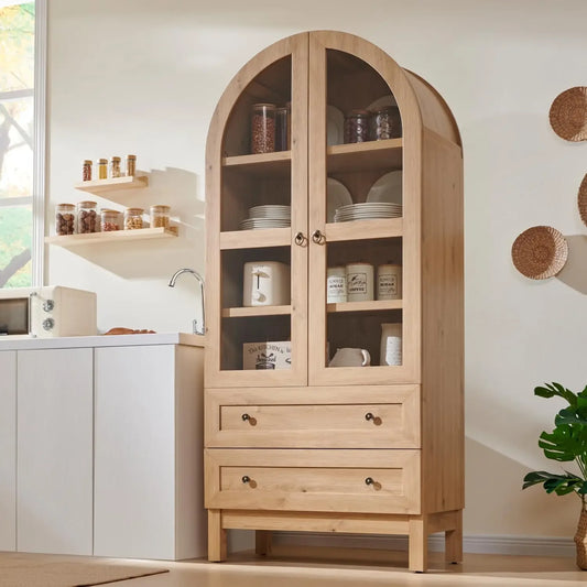 AVA Arched Kitchen Pantry, Modern Farmhouse Storage Cabinet - 31" W