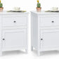 CELINE Modern Wooden Nightstand Set – 19" Wide Bedside Table with Drawer & Cabinet