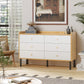 NORAH Modern Industrial 6-Drawer Wood Dresser - 47'' Wide Bedroom Storage Cabinet