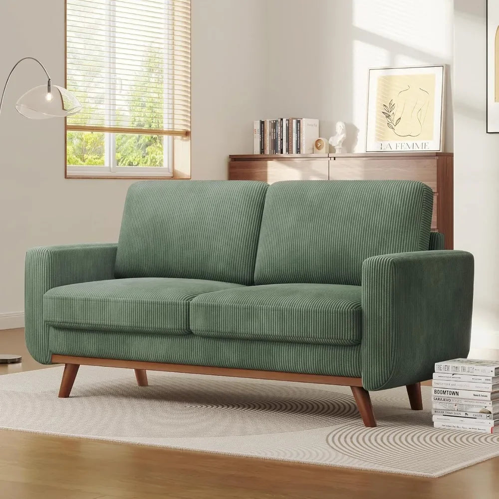 AIDEN Modern Loveseat Sofa, Deep Seat Couch with Solid Wood Frame - 68"