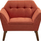 MOLLY INK+IVY Newport Mid-Century Modern Accent Chair – Textured Upholstered Seat - 29.5" W