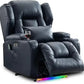 ANNABELLE  Power Recliner Chair with Heat & Massage - Velvet Recliner Sofa for Living Room - 31.5" W