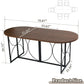 MICHAEL Modern Walnut Oval Dining Table - Large Dining Table for 8 People - 71" W