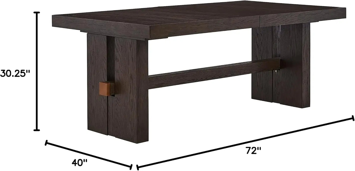 MIA Modern Traditional Rectangle Extension Dining Table – 72" W