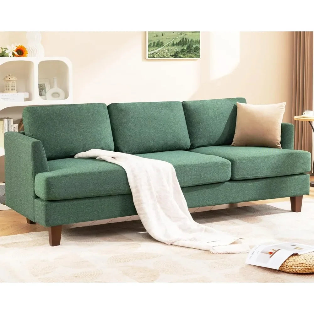 WILLIAM Mid Century Modern 3 Seater Sofa Couch with Deep Seats and Armrests - 89.37''