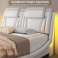 EMERSON Luxury LED Upholstered Bed Frame with Adjustable Headboard