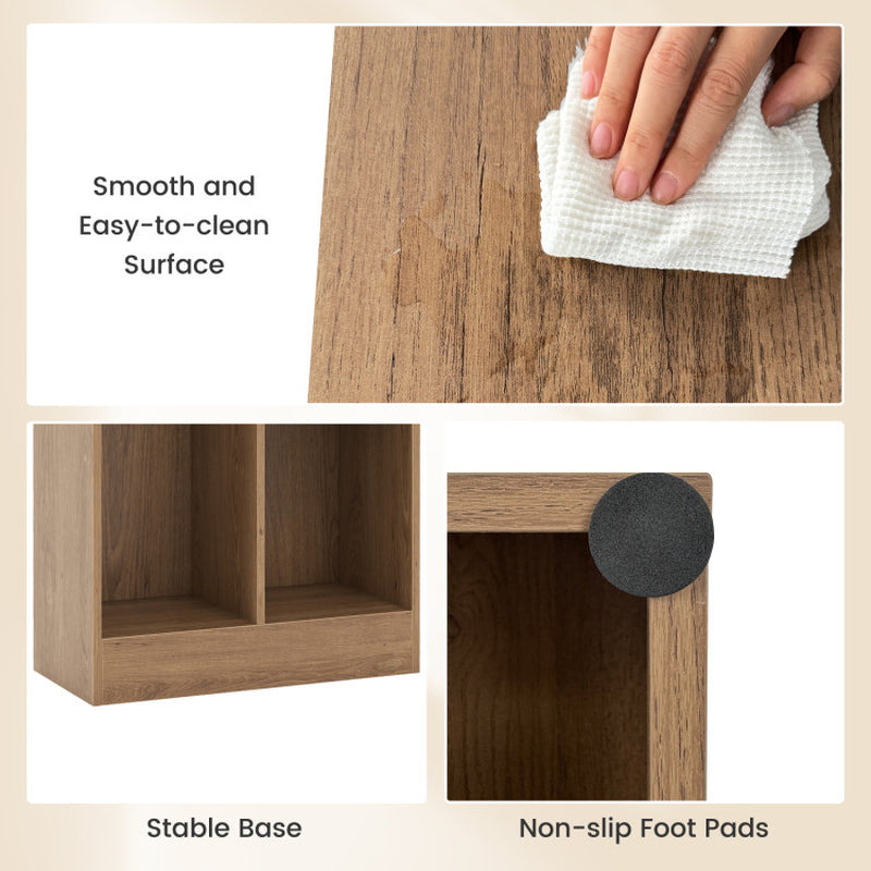 41 Inches 5-Cube Floor Bookcase with 2 Anti-Tipping Kits