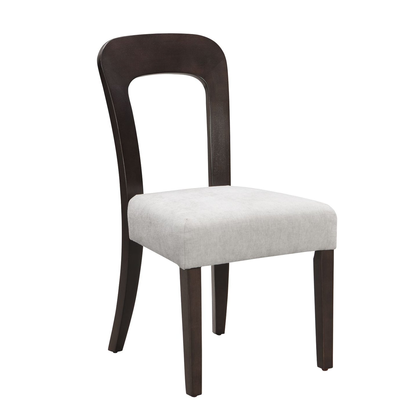Gray upholstered dining chair set of 2
