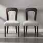 Gray upholstered dining chair set of 2