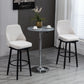 HOMCOM cream white bar stools set of 2 with swivel seat and steel legs