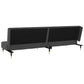 Dark Gray Velvet 2-Seater Sofa Bed with adjustable backrests