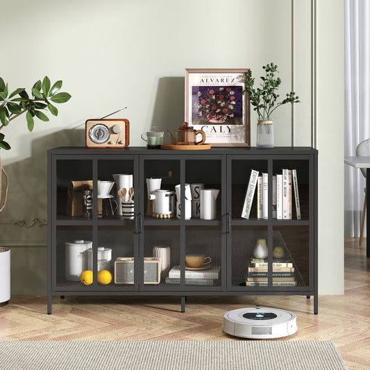 Modern heavy duty metal sideboard buffet cabinet