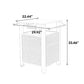 Brown wicker outdoor bar cart with stainless steel tabletop