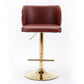 A&A Furniture Swivel Barstools – Modern PU Upholstered, Adjustable Height, 16" W