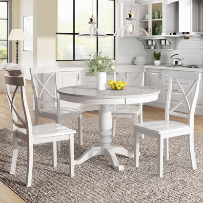 Orisfur modern 5-piece dining table and chair set