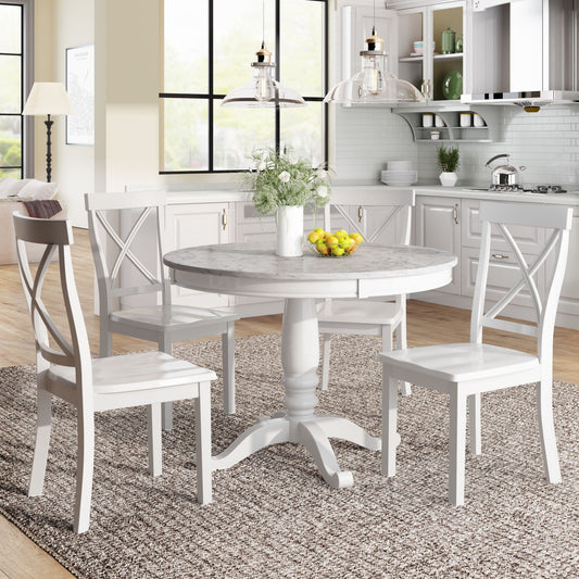 Orisfur modern 5-piece dining table and chair set