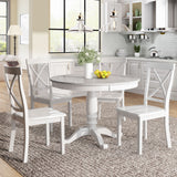 Orisfur modern 5-piece dining table and chair set
