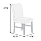 Modern dining chairs with textured fabric and solid wood frame