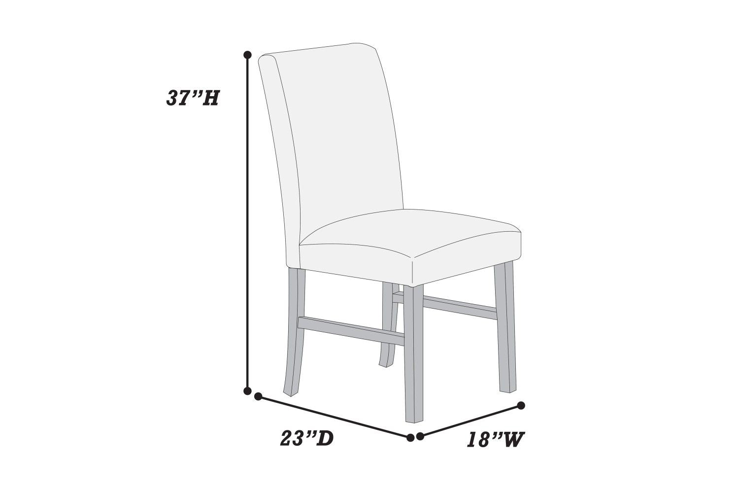 Modern dining chairs with textured fabric and solid wood frame