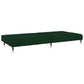 Dark Green Velvet 2-Seater Convertible Sofa Bed