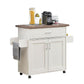 Techni Home deluxe kitchen island cart with water-resistant top