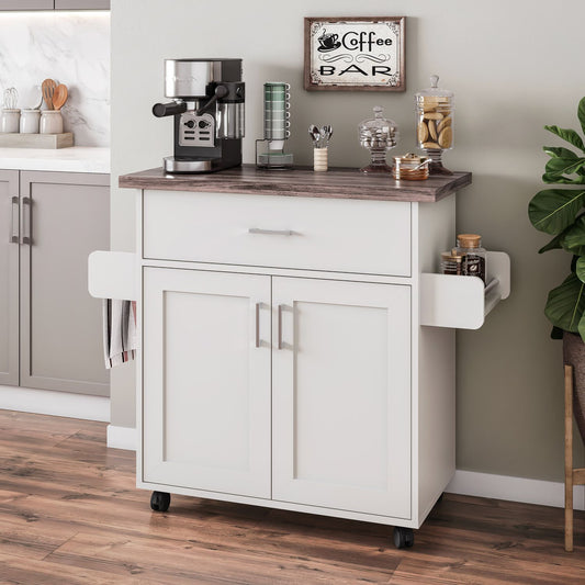 Techni Home deluxe kitchen island cart with water-resistant top