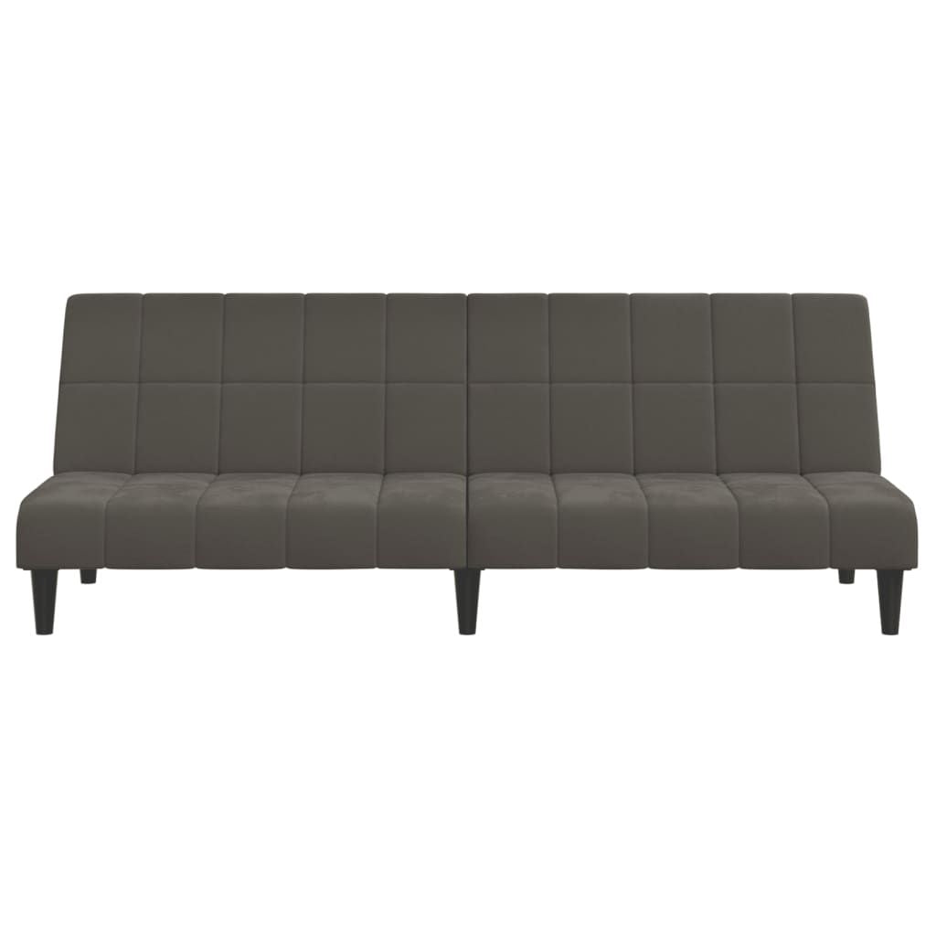 Aveline 2-Seater Sofa Bed in Dark Gray Velvet
