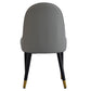 Modern white and gray PU leather dining chairs set of 2