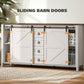  60-inch farmhouse buffet cabinet with barn doors 