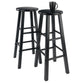 Element Bar Stools; 2-Pc Set; Black