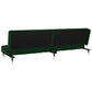 Dark Green Velvet 2-Seater Convertible Sofa Bed