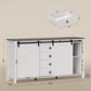  60-inch farmhouse buffet cabinet with barn doors 