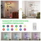 White tempered glass display cabinet with LED lights