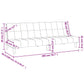 Aveline 2-Seater Sofa Bed in Dark Gray Velvet