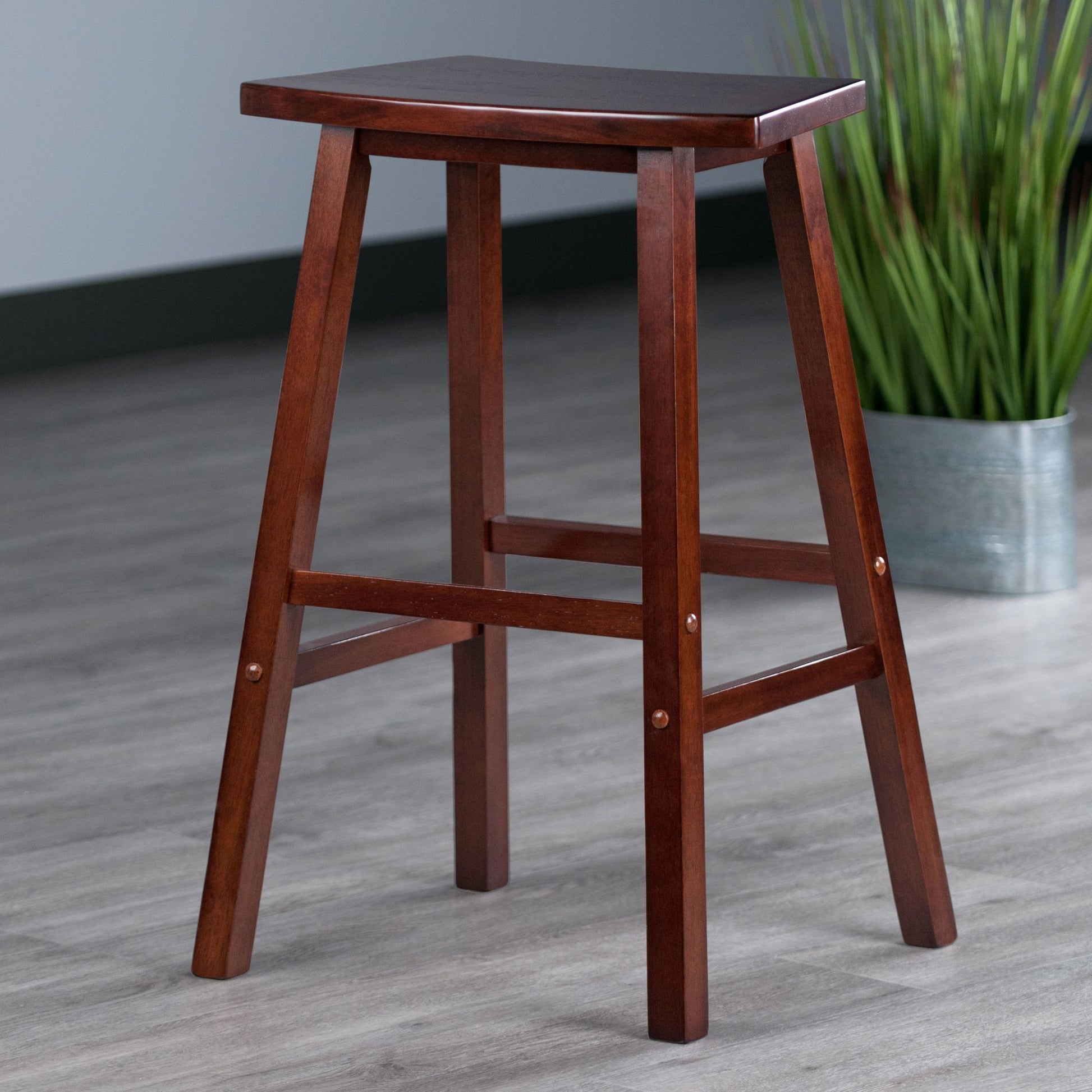 KATASHI Fan Shape Bar Stool – Transitional Style, Bar Stool, 19.6" W