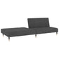Dark Gray Velvet 2-Seater Sofa Bed with adjustable backrests