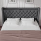 CHLOE Dark Gray Twin Bed Frame with 4 Storage Drawers & Fast Charging Ports - 1000mm Wide